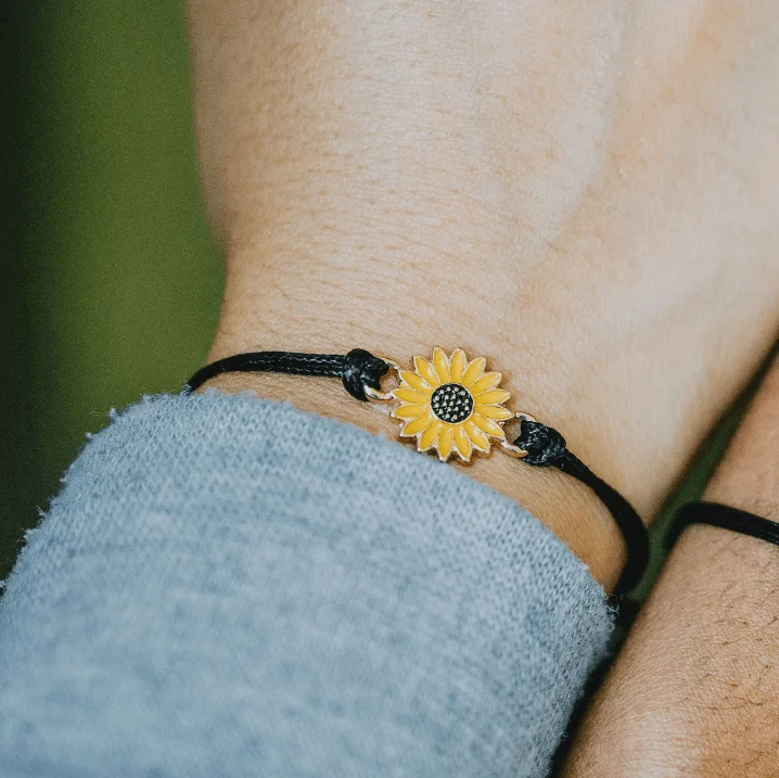 Set of Two Friendship Bracelets Sunflower